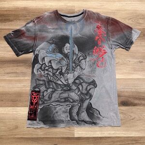 Vtg Y2K Affliction Heroes & Demons Heroes of the Suikoden Shirt Men’s XXL Grey